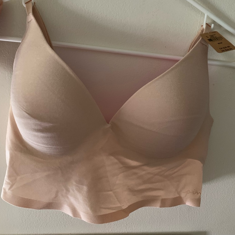 NWT PINK Victoria Secret wireless push up bra